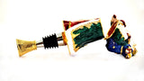 Santa Clause Trinket Bottle Stopper with Display Stand