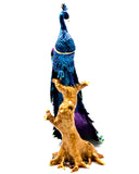 Tall Peacock on Branch 7.25 x 10 x 4