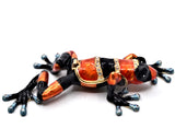 Jeweled Brown Tree Frog Trinket Box. Gold Plating