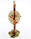 All Jeweled Hanging Egg Trinket Box Made with Austrian Crystals