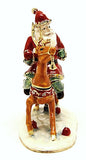 Santa Claus on Reindeer Trinket Box. Handmade with Austrian Crystals & Enamel