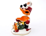 Santa Clause in Garden Trinket Box. Very Detailed with Austrian Crystals Enamel