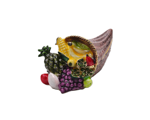 Jeweled Cornucopia Trinket Box