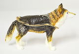 Standing Wolf Trinket Box. Very Detailed with Austrian Crystals