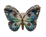 Handmade Butterfly Trinket Box. Made with Austrian Crystals & Enamel