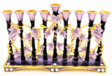 Handmade Floral Menorah Candle Holder