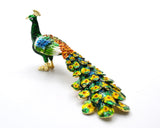 Jeweled Peacock Trinket Box. Beautifully Made with Austrian Crystals