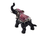 Bejeweled Circus Elephant Trinket Box. Hand Painted Enamel with Austrian Crystals