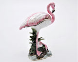 Standing Flamingo Trinket Box Made with Austrian Crystals & Enamel