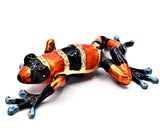 Jeweled Brown Tree Frog Trinket Box. Gold Plating