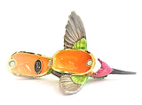 Small Flying Humming Bird Trinket Box Green Enamel with Austrian Crystals