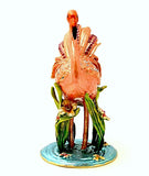 Flamingo With Flowers Trinket Box