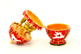 Holiday Carousel Trinket Box with Reindeers. Hand Crafted with Austrian Crystals