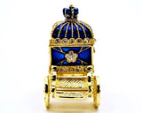 Jeweled Stagecoach Trinket Box Made with Enamel & Austrian Crystals