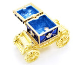 Jeweled Stagecoach Trinket Box Made with Enamel & Austrian Crystals