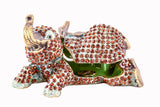 Elephant Laying Down Trinket Box