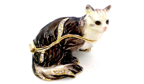 Golden Cat Trinket Box