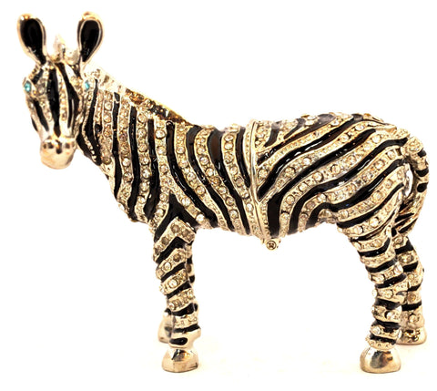 Standing Zebra Trinket Box