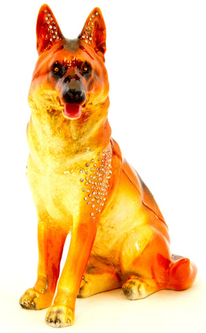 Large German Shepherd Dog Trinket Box