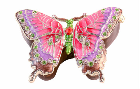 Garden Butterfly Jeweled Trinket Box