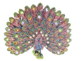 Large Fan Tail  Peacock Trinket Box
