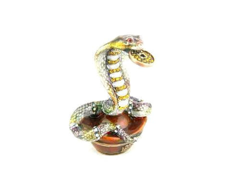 Snake Holding a Coin in Mouth Trinket Box