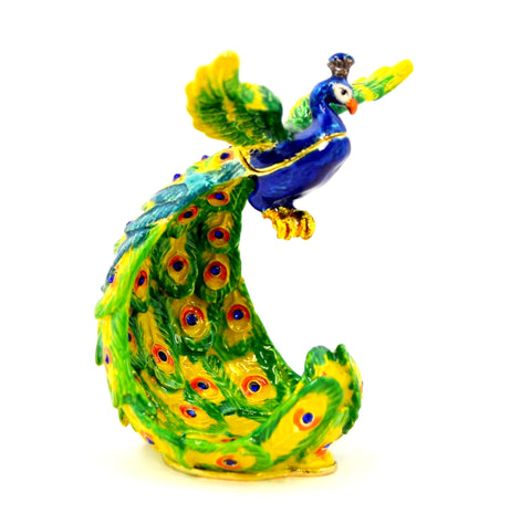 Flying Peacock Trinket Box