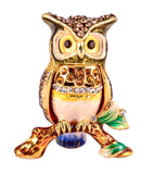 Small Owl on Branch Trinket Box