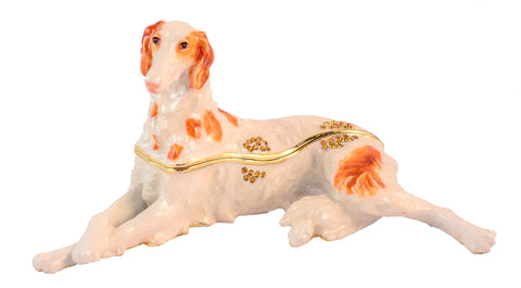 Big Borzoi Dog Trinket Box