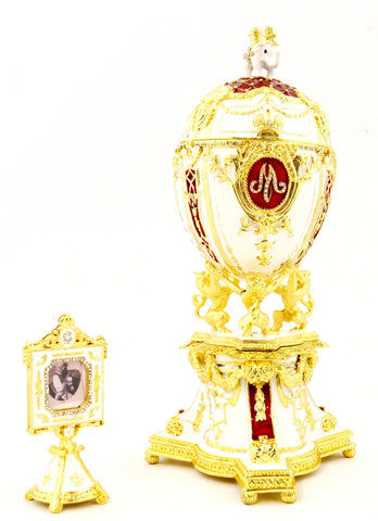 Faberge Style Egg Trinket Box