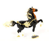Elegant Galloping Horse Trinket Box Made with Austrian Crystals