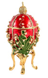 Timeless Lily of the Valley Egg Trinket Box Hand Crafted with Austrian Crystals