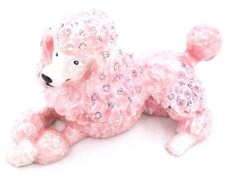 Poodle Laying Down Trinket Box