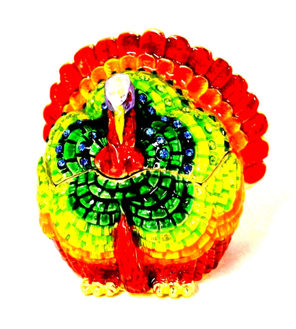 Feathered Turkey Trinket Box
