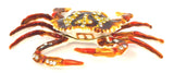 Seaside Crab Trinket Box. Brown Enamel with Austrian Crystals