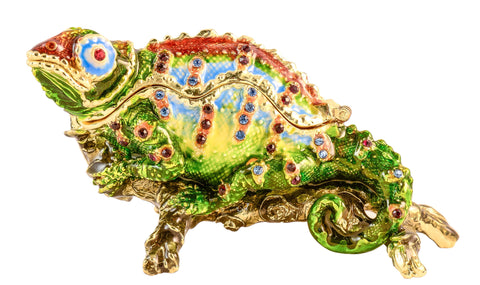 Iguana on Branch Trinket Box