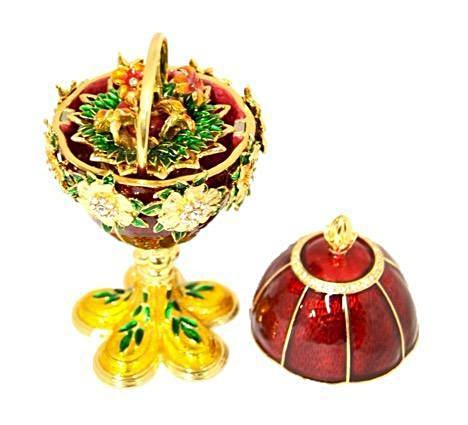 Egg and Flower Basket Trinket Box