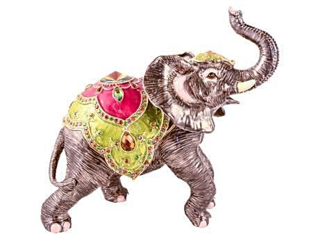 Jungle Elephant Trinket Box