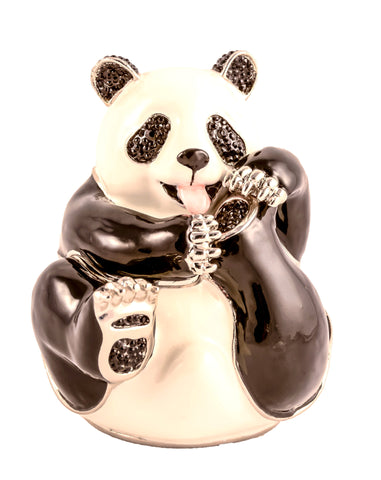 Big Panda Trinket Box Made with Austrian Crystals