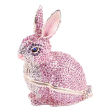 All Jeweled Rabbit Trinket Box. Hand Set Austrian Crystals