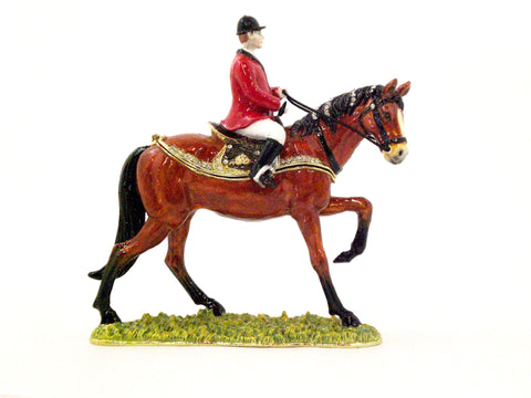 Jockey on Horse Trinket Box