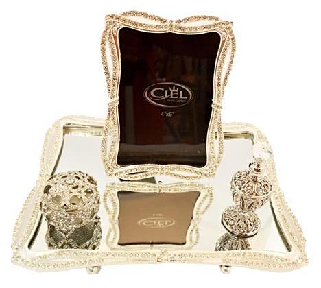 Michaela Mirror Tray Set