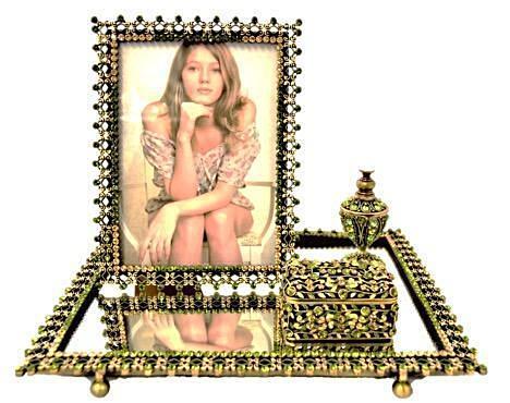 Iris Mirror Tray Set